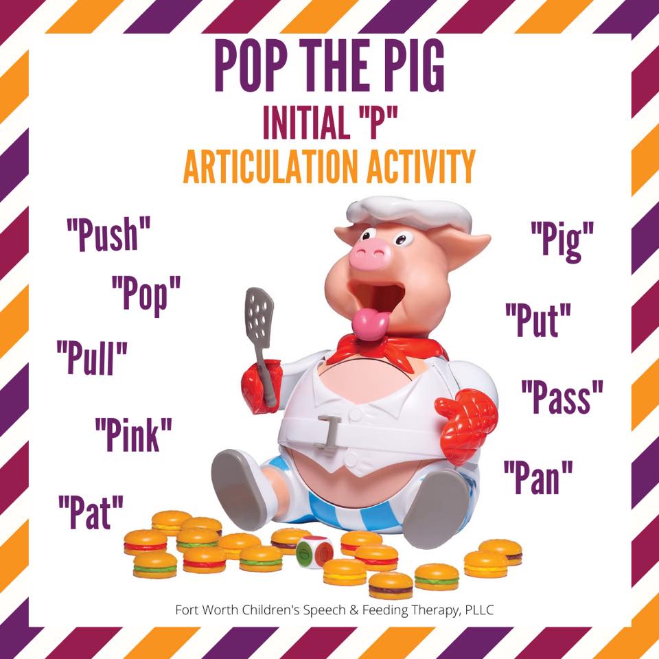 Pop the Pig Articulation Game